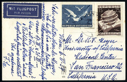 1954, eingeschriebener Brief des Eröffnungsfluges SAS Nordpolroute ...