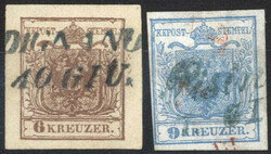Dignano und Pisino, IL-I bzw. sL-I blau Müller 100 + 120 Punkte, ...