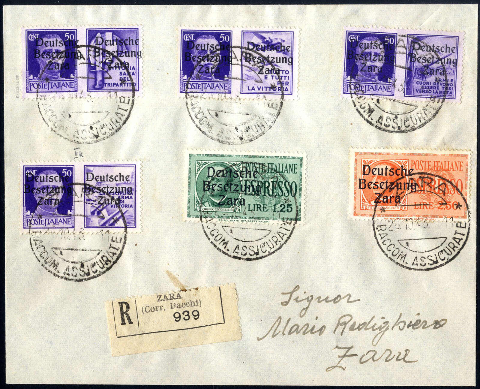 Lot 2796 - germany German Occupation World War II Zara -  Viennafil Auktionen 97th Public Auction Golden Heritage: Austrian Rarities & European Treasures Auction