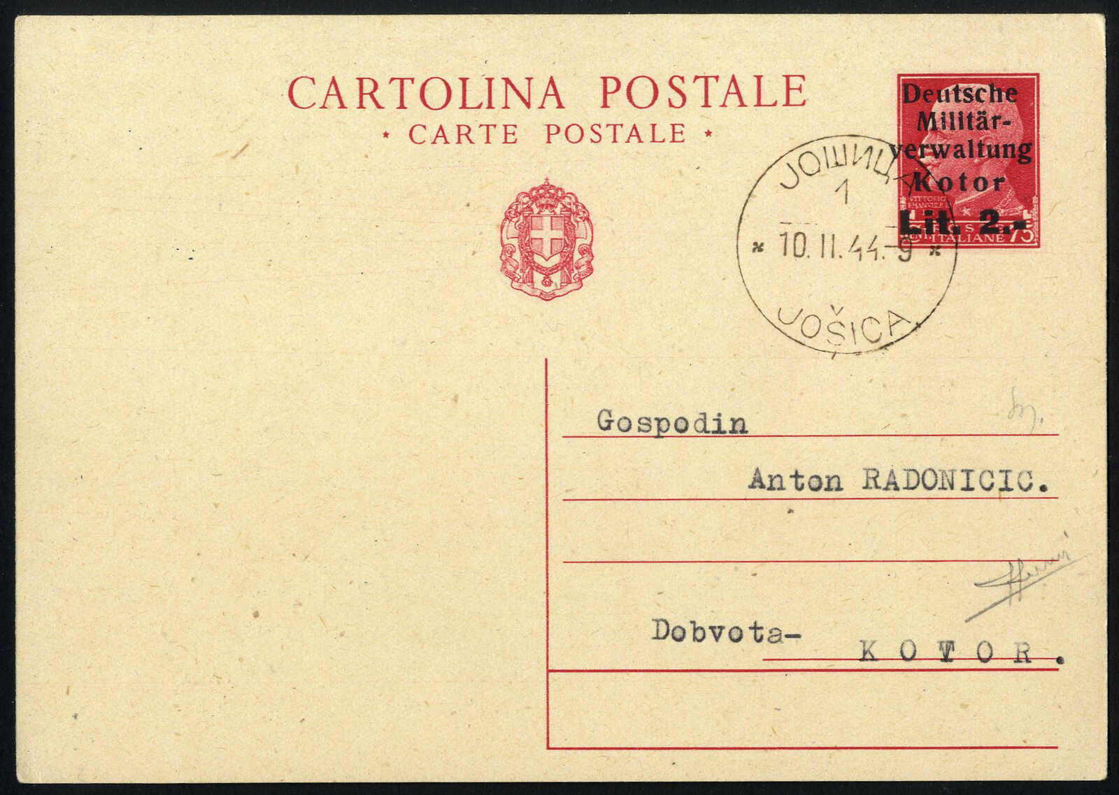 Lot 2779 - germany German Occupation World War II Kotor - Viennafil Auktionen 97th Public Auction Golden Heritage: Austrian Rarities & European Treasures Auction Lot 2779 - germany German Occupation World War II Kotor - Viennafil Auktionen 97th Public Auction Golden Heritage: Austrian Rarities & European Treasures Auction