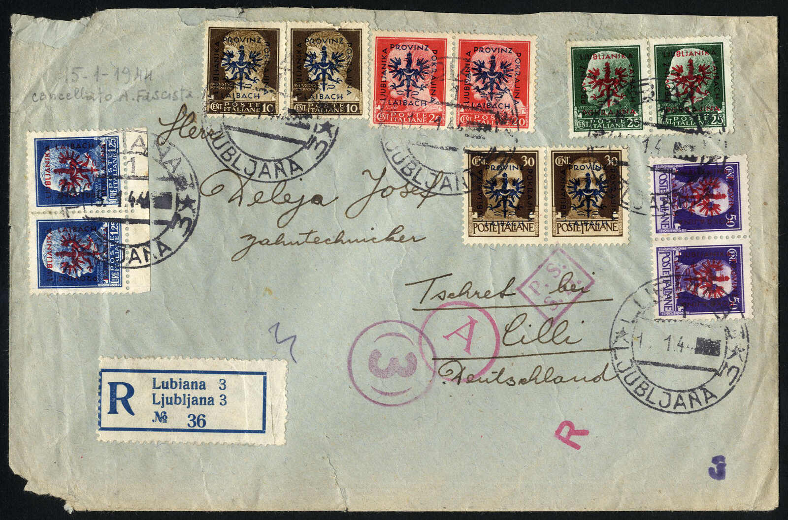 Lot 2781 - germany German Occupation World War II Laibach - Viennafil Auktionen 97th Public Auction Golden Heritage: Austrian Rarities & European Treasures Auction Lot 2781 - germany German Occupation World War II Laibach - Viennafil Auktionen 97th Public Auction Golden Heritage: Austrian Rarities & European Treasures Auction