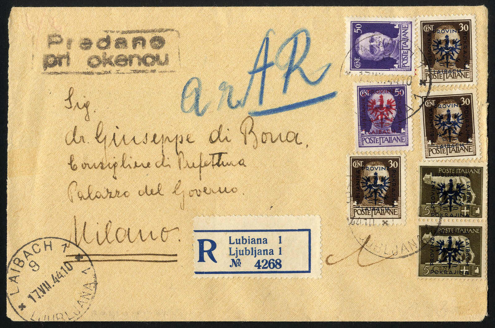 Lot 2782 - germany German Occupation World War II Laibach - Viennafil Auktionen 97th Public Auction Golden Heritage: Austrian Rarities & European Treasures Auction Lot 2782 - germany German Occupation World War II Laibach - Viennafil Auktionen 97th Public Auction Golden Heritage: Austrian Rarities & European Treasures Auction