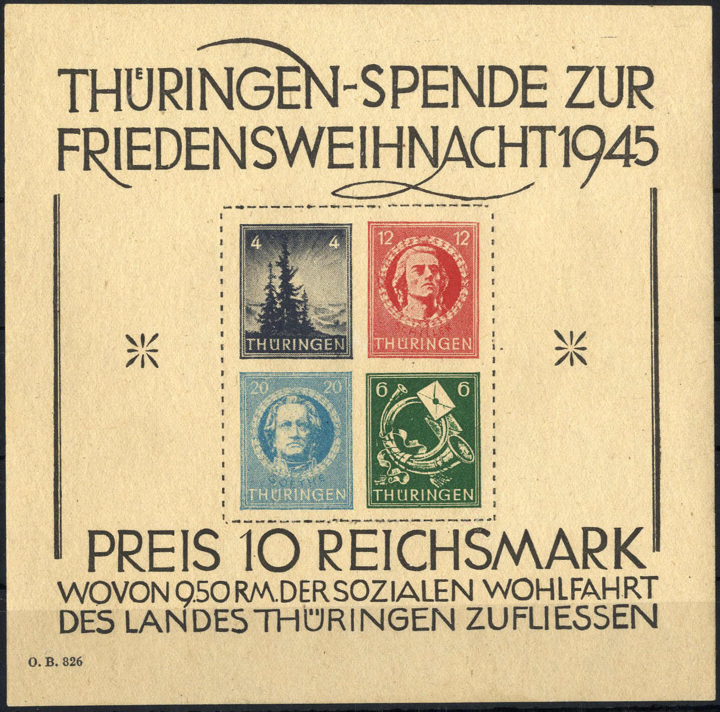 Lot 2825 - germany sbz thüringen -  Viennafil Auktionen 97th Public Auction Golden Heritage: Austrian Rarities & European Treasures Auction