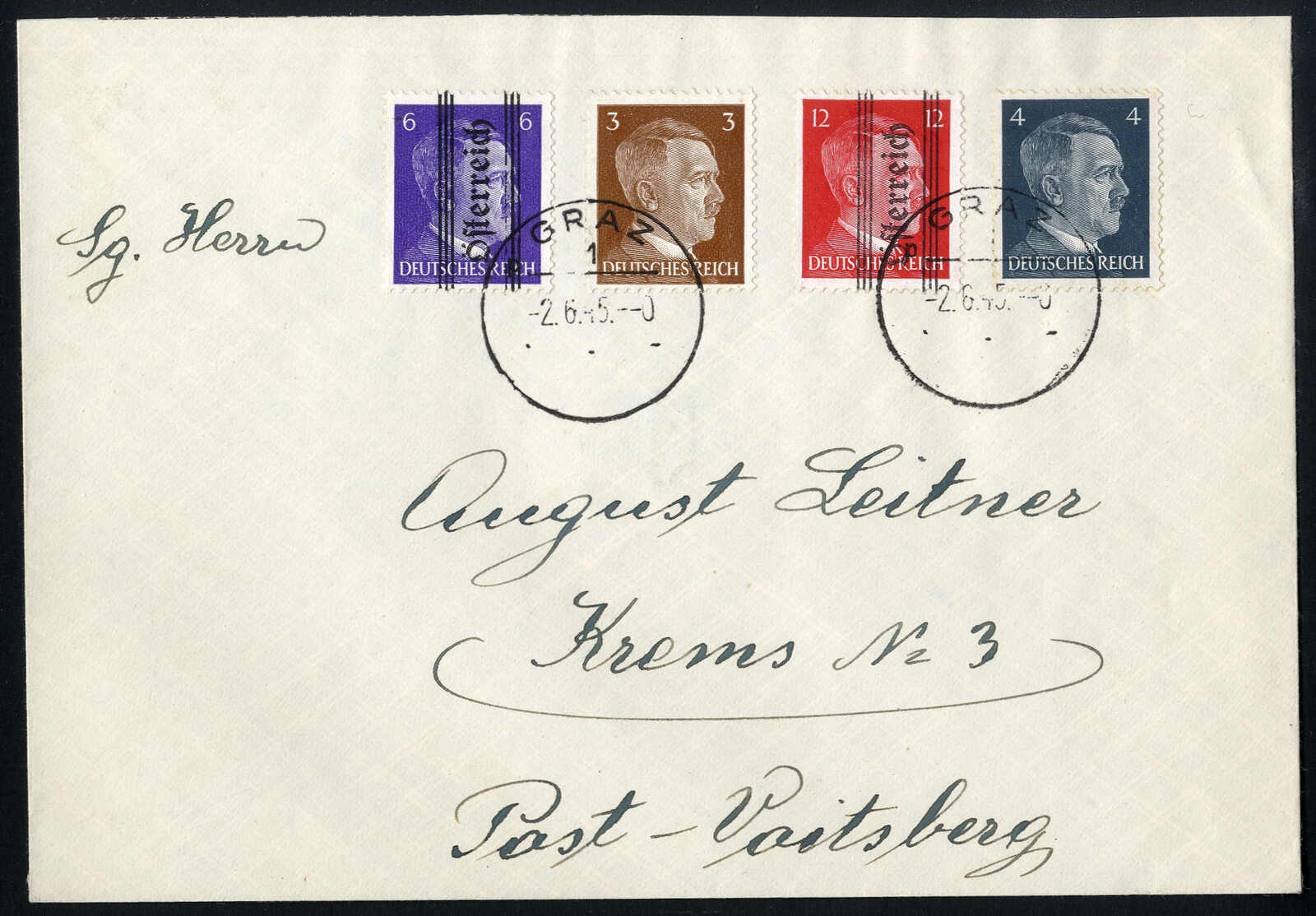 Lot 2401 - europe Austria 1945 Provisionals -  Viennafil Auktionen 97th Public Auction Golden Heritage: Austrian Rarities & European Treasures Auction