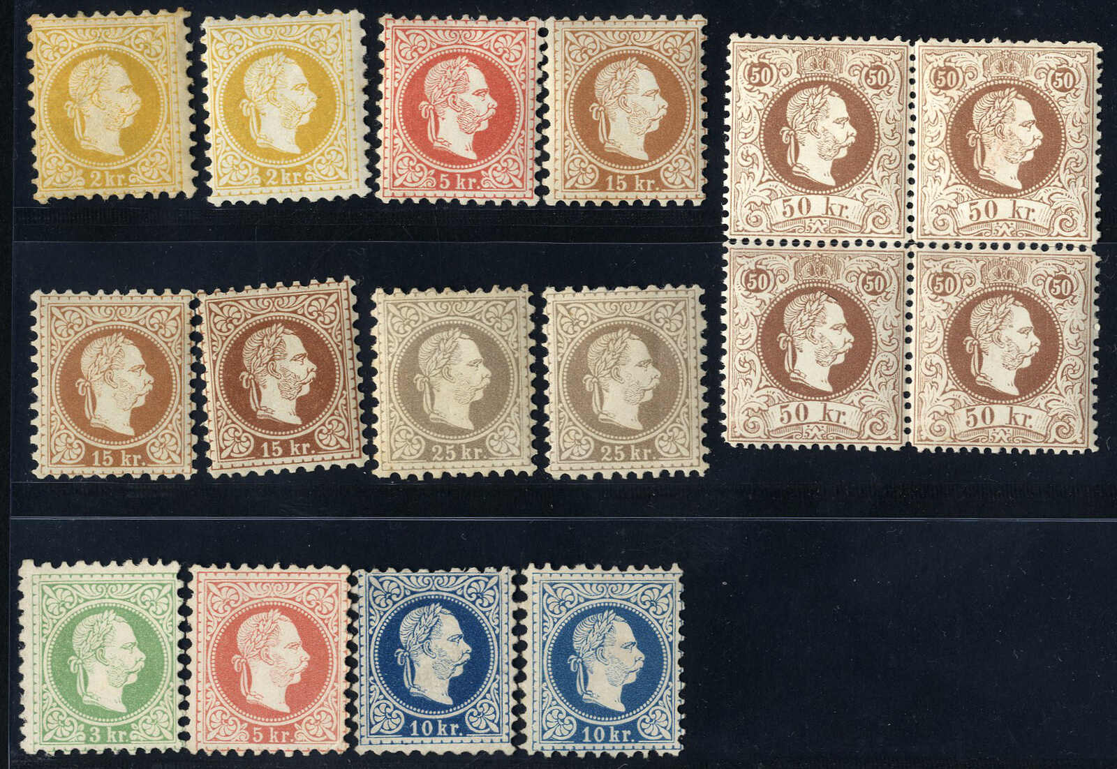 Lot 2258 - europe Austria 1867 Issue -  Viennafil Auktionen 97th Public Auction Golden Heritage: Austrian Rarities & European Treasures Auction