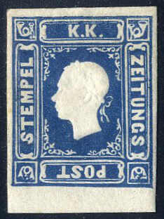 Lot 2217 - europe austria newspaper stamp 1858/59 -  Viennafil Auktionen 97th Public Auction Golden Heritage: Austrian Rarities & European Treasures Auction