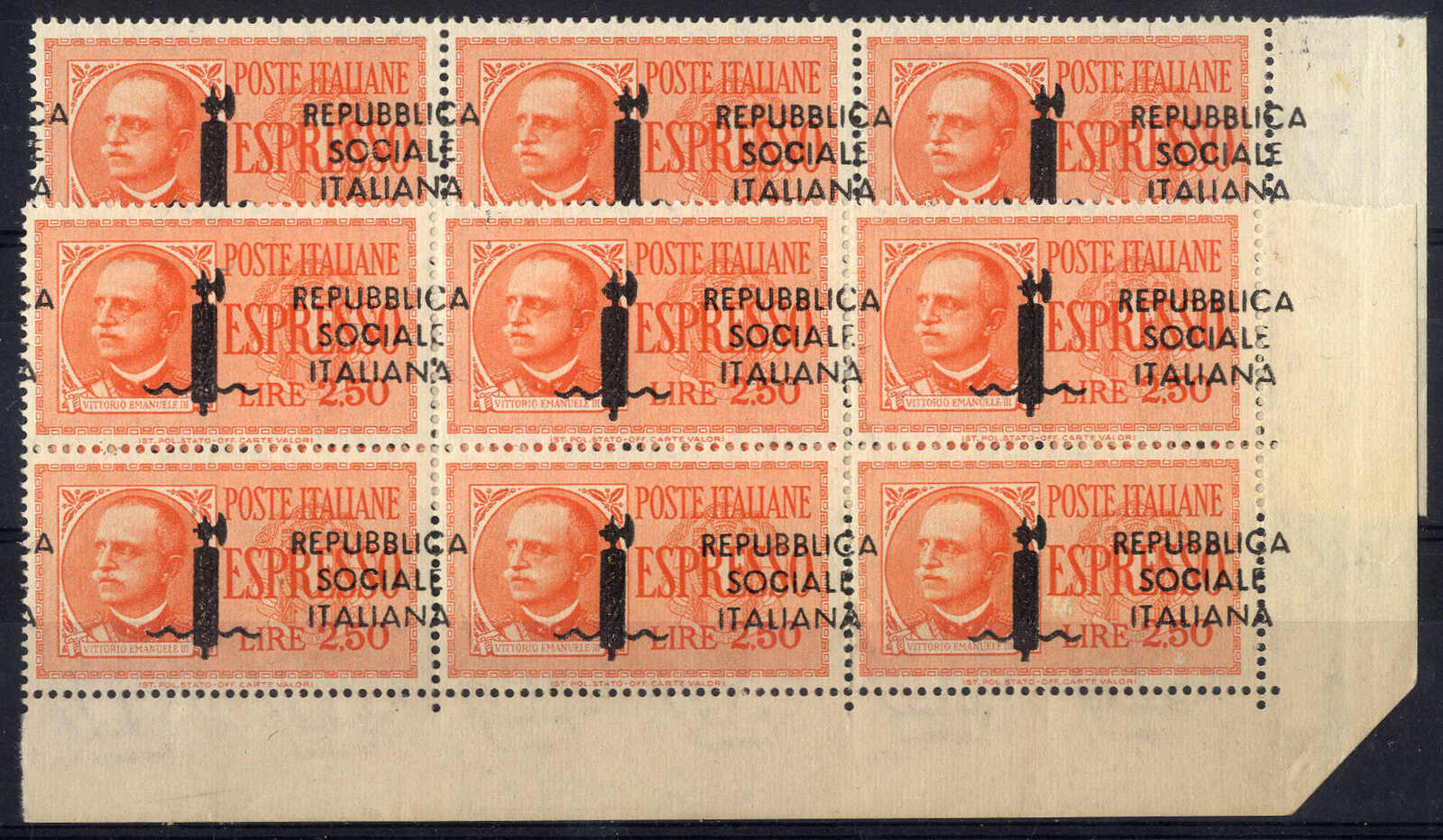 Lot 1488 - europe italian social republic - Viennafil Auktionen 97th Public Auction Golden Heritage: Austrian Rarities & European Treasures Auction Lot 1488 - europe italian social republic - Viennafil Auktionen 97th Public Auction Golden Heritage: Austrian Rarities & European Treasures Auction