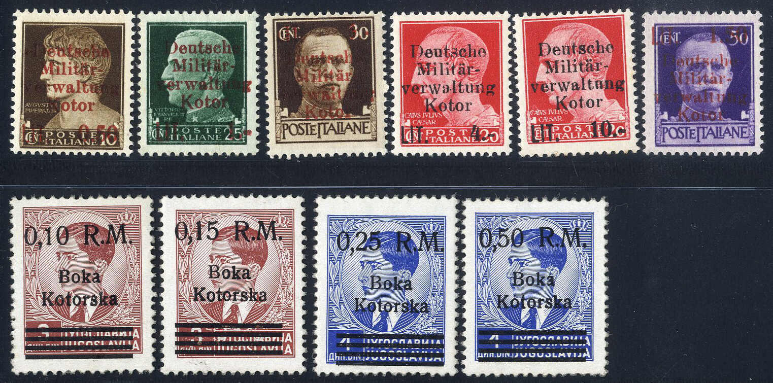 Lot 2771 - germany German Occupation World War II Kotor - Viennafil Auktionen 97th Public Auction Golden Heritage: Austrian Rarities & European Treasures Auction Lot 2771 - germany German Occupation World War II Kotor - Viennafil Auktionen 97th Public Auction Golden Heritage: Austrian Rarities & European Treasures Auction