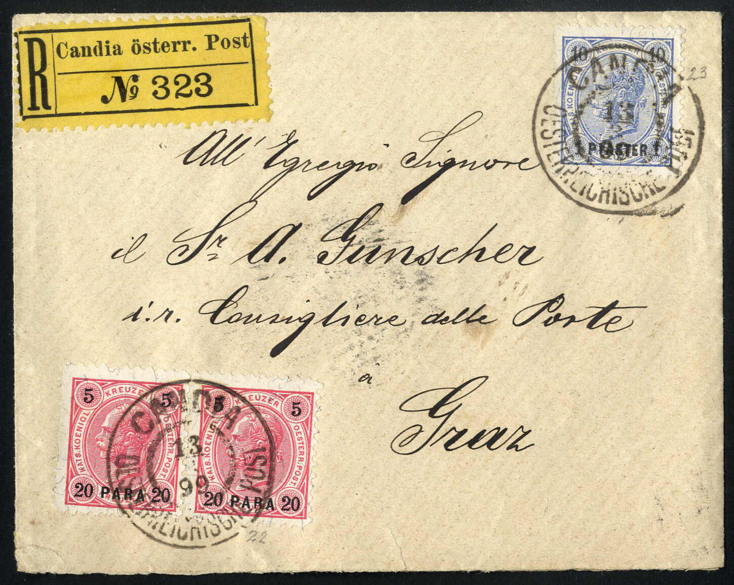 Lot 708 - europe Austrian Offices in Crete -  Viennafil Auktionen 97th Public Auction Golden Heritage: Austrian Rarities & European Treasures Auction