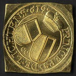 Fürstentum, Klippe Neuprägung, 1619, Gold, Fein 9 Gr., stfr ...