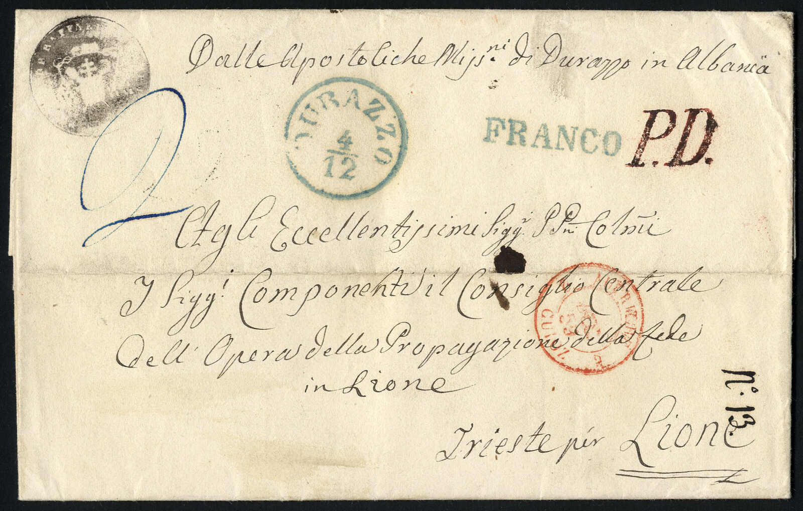 Lot 593 - europe Albania Austrian Post Offices -  Viennafil Auktionen 97th Public Auction Golden Heritage: Austrian Rarities & European Treasures Auction