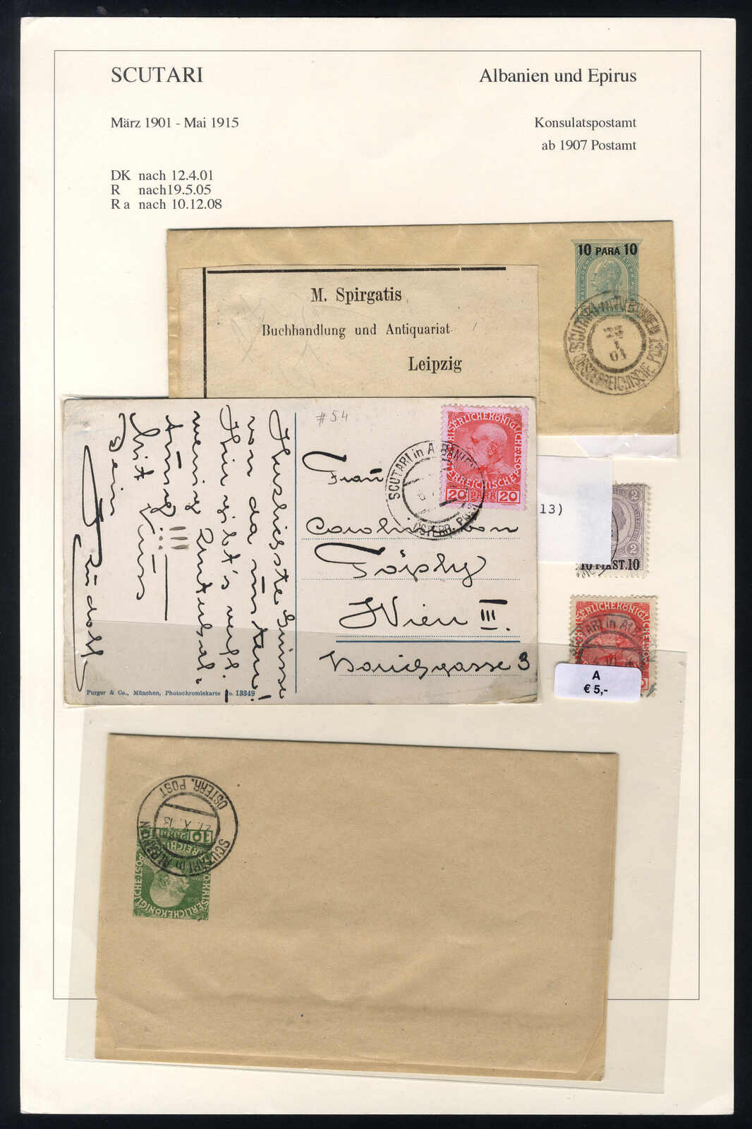 Lot 607 - europe Albania Austrian Post Offices - Viennafil Auktionen 97th Public Auction Golden Heritage: Austrian Rarities & European Treasures Auction Lot 607 - europe Albania Austrian Post Offices - Viennafil Auktionen 97th Public Auction Golden Heritage: Austrian Rarities & European Treasures Auction