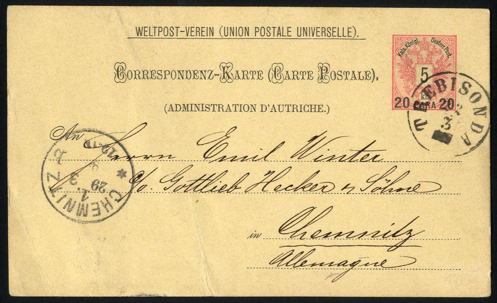 Lot 590 - europe austrian levant -  Viennafil Auktionen 97th Public Auction Golden Heritage: Austrian Rarities & European Treasures Auction