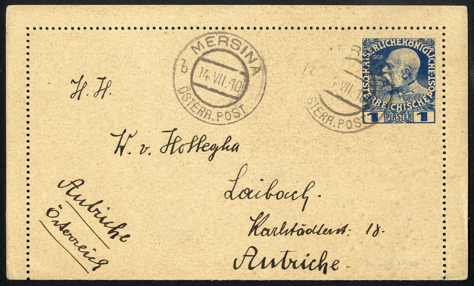 Lot 586 - europe austrian levant -  Viennafil Auktionen 97th Public Auction Golden Heritage: Austrian Rarities & European Treasures Auction