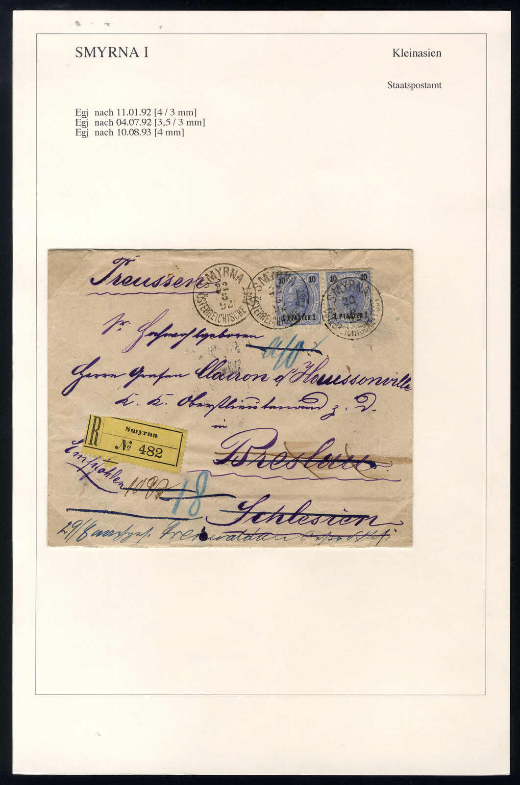 Lot 588 - europe austrian levant -  Viennafil Auktionen 97th Public Auction Golden Heritage: Austrian Rarities & European Treasures Auction