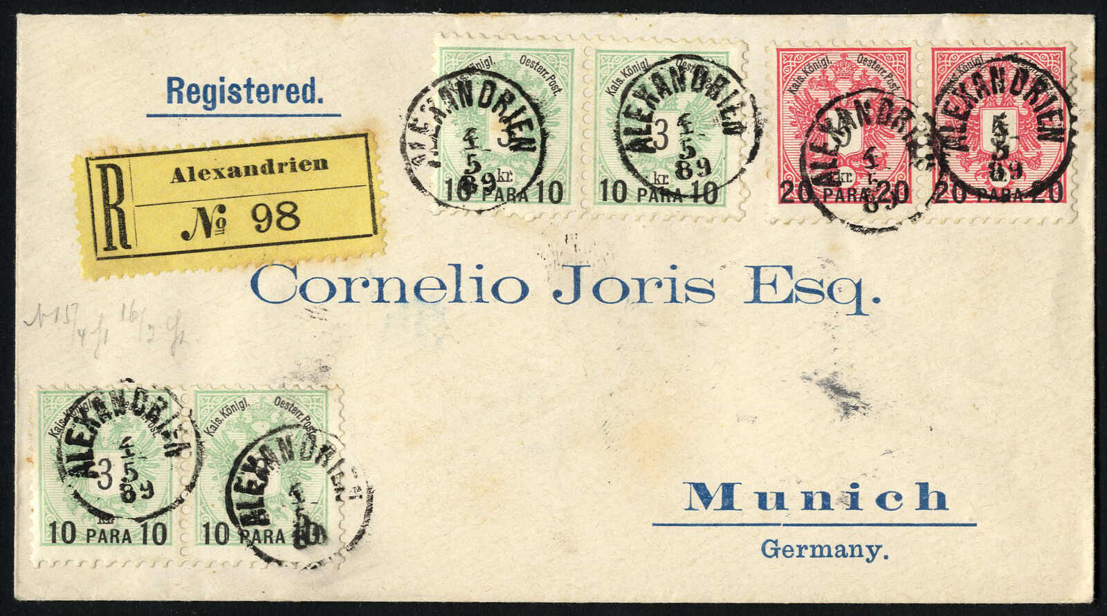 Lot 693 - other countries egypt austrian post offices -  Viennafil Auktionen 97th Public Auction Golden Heritage: Austrian Rarities & European Treasures Auction