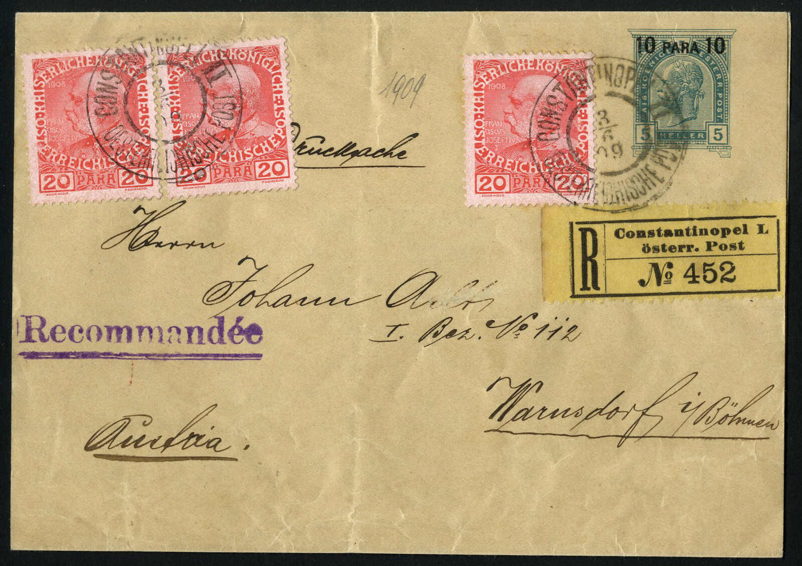 Lot 577 - europe austrian levant -  Viennafil Auktionen 97th Public Auction Golden Heritage: Austrian Rarities & European Treasures Auction