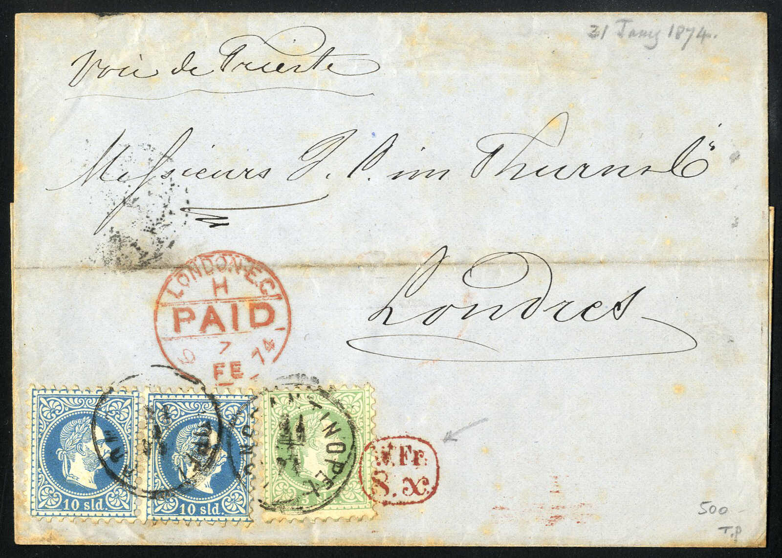 Lot 549 - europe austrian levant -  Viennafil Auktionen 97th Public Auction Golden Heritage: Austrian Rarities & European Treasures Auction