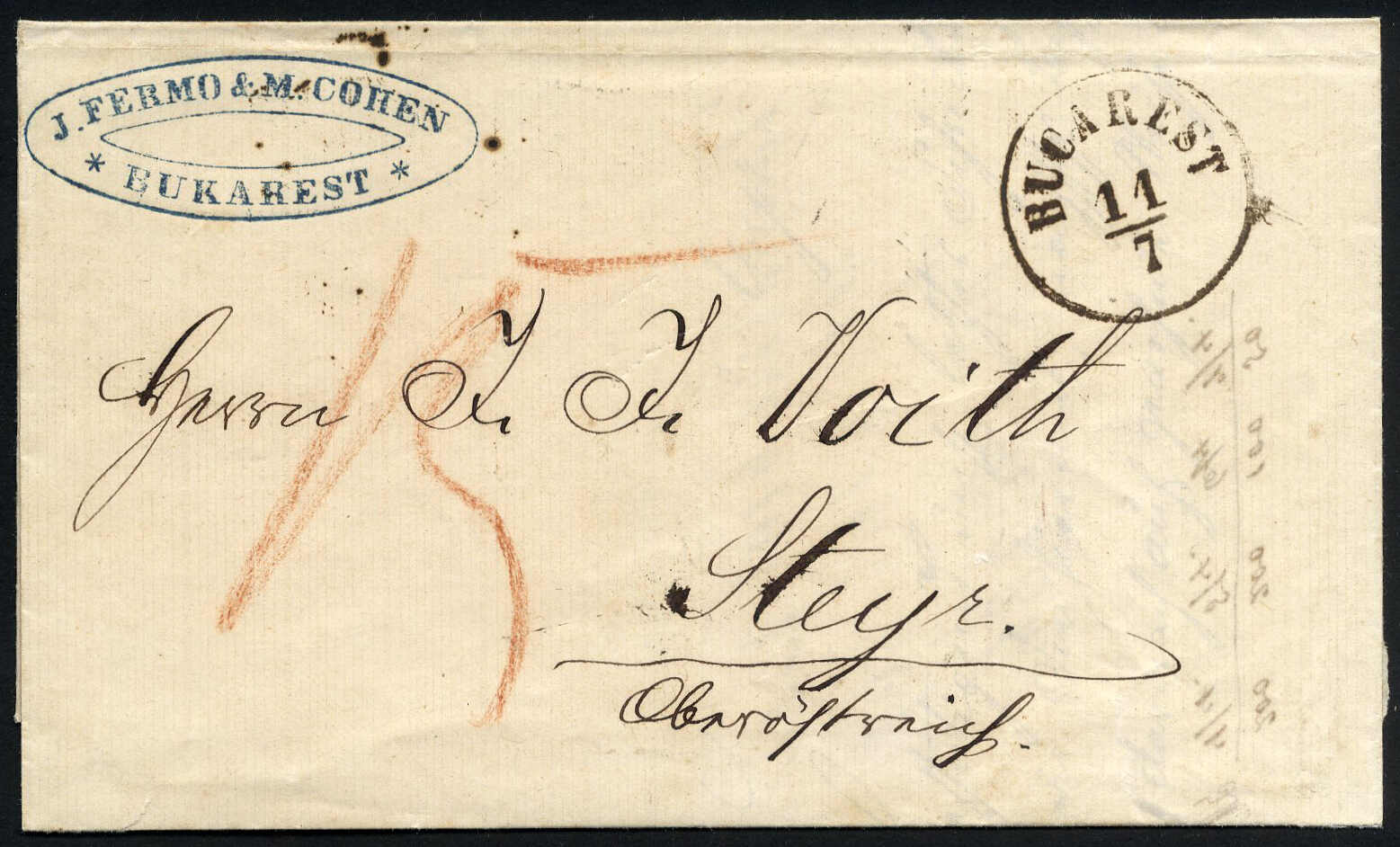 Lot 676 - europe romania austrian levant post offices -  Viennafil Auktionen 97th Public Auction Golden Heritage: Austrian Rarities & European Treasures Auction