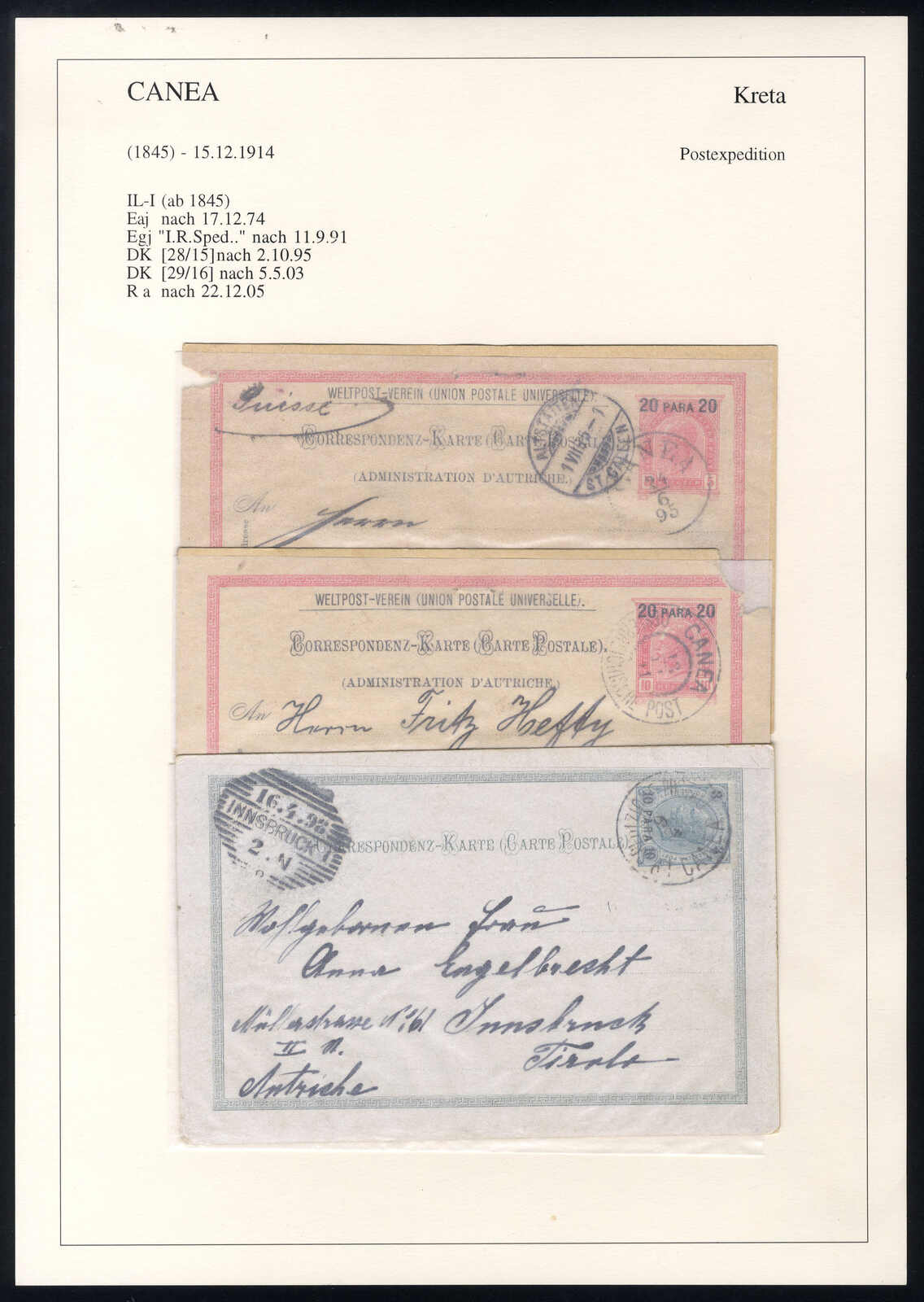 Lot 648 - europe Greece Austrian Levant Post Offices -  Viennafil Auktionen 97th Public Auction Golden Heritage: Austrian Rarities & European Treasures Auction