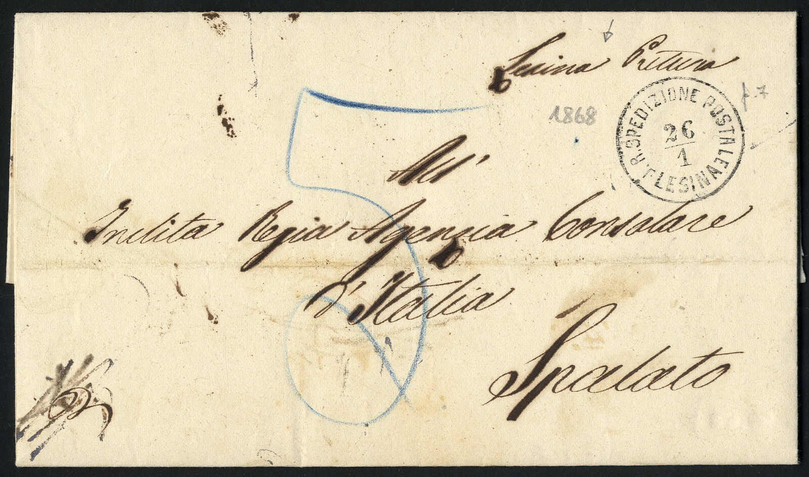 Lot 117 - europe Austria Cancellations Dalmatia -  Viennafil Auktionen 97th Public Auction Golden Heritage: Austrian Rarities & European Treasures Auction