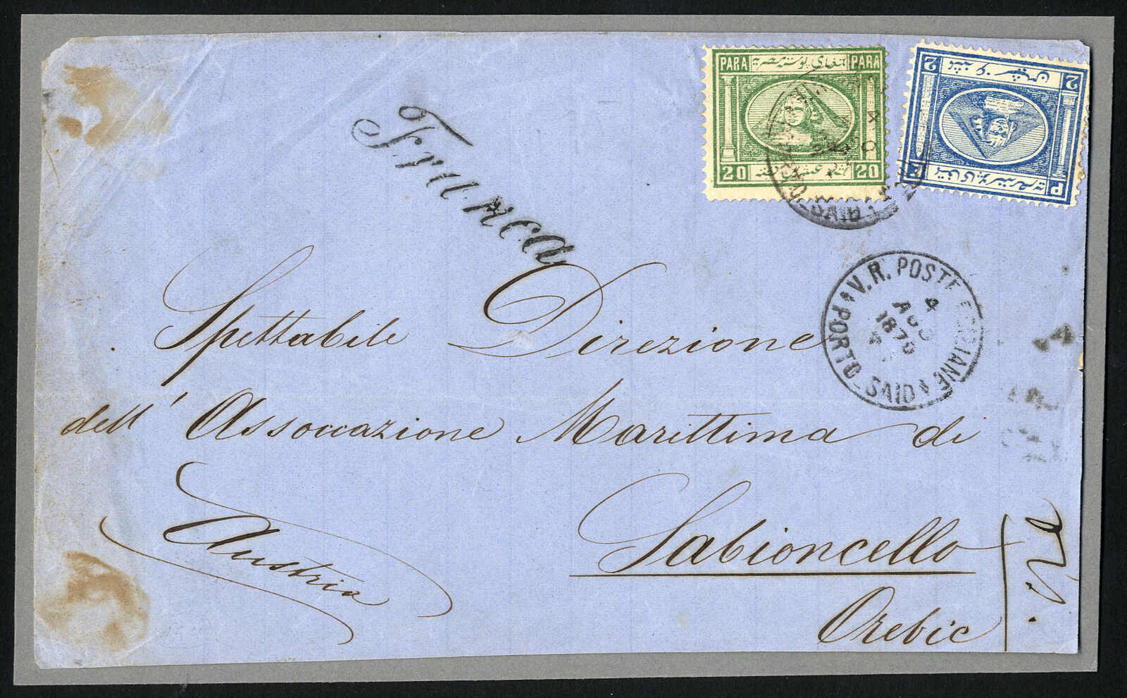 Lot 845 - other countries Egypt -  Viennafil Auktionen 97th Public Auction Golden Heritage: Austrian Rarities & European Treasures Auction