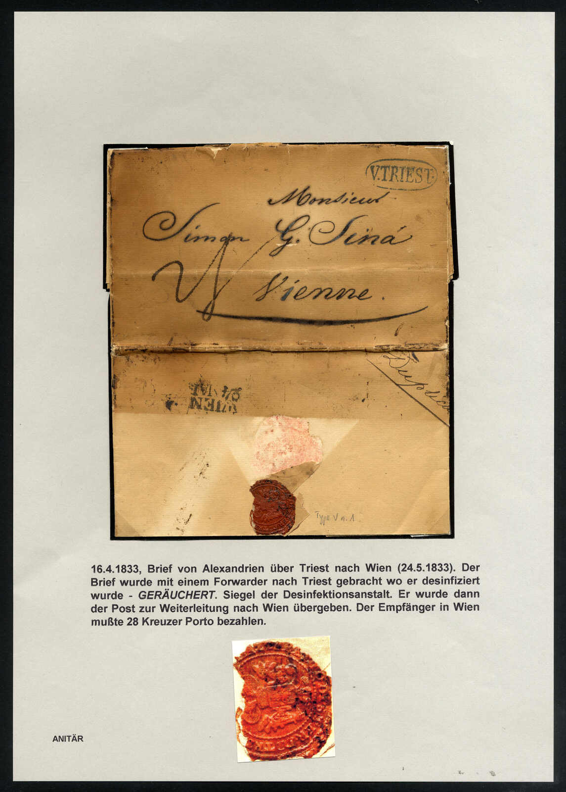 Lot 691 - other countries egypt austrian post offices -  Viennafil Auktionen 97th Public Auction Golden Heritage: Austrian Rarities & European Treasures Auction