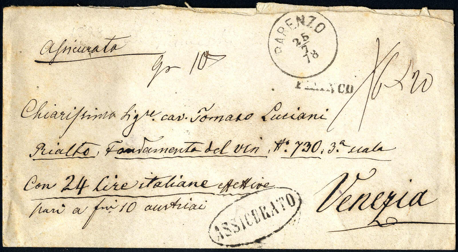 Lot 125 - europe Austria Cancellations Austrian Littoral -  Viennafil Auktionen 97th Public Auction Golden Heritage: Austrian Rarities & European Treasures Auction