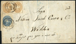1865, kompletter Faltbrief der 2. Gewichtsstufe vom 25.8.1865 (ca.) ...