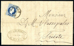 1880, kompletter Brief, geschrieben am 1./13.2.1880 in Symi, mit ...