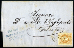 1871, in Symi geschriebener kompletter Brief vom 2.14.11.1872, der ...