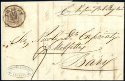 1855/57: zwei Briefe von Triest ins Königreich Neapel, frankiert mit ...