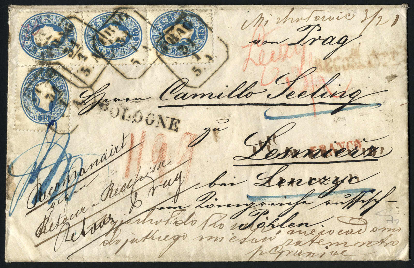 Lot 276 - europe Austria 1860 Issue -  Viennafil Auktionen 97th Public Auction Golden Heritage: Austrian Rarities & European Treasures Auction