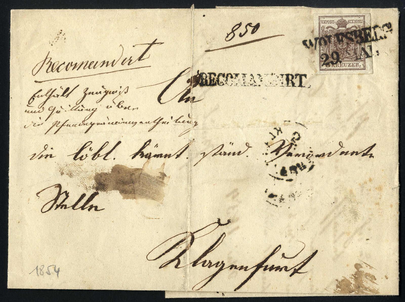 Lot 95 - europe Austria Cancellations Kaernten -  Viennafil Auktionen 97th Public Auction Golden Heritage: Austrian Rarities & European Treasures Auction