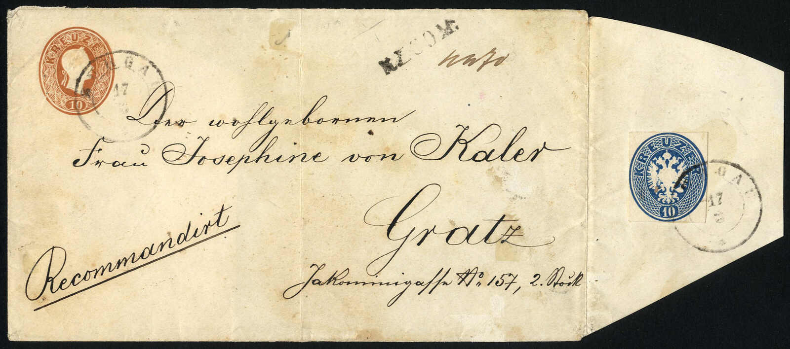 Lot 298 - europe Austria 1860 Issue -  Viennafil Auktionen 97th Public Auction Golden Heritage: Austrian Rarities & European Treasures Auction