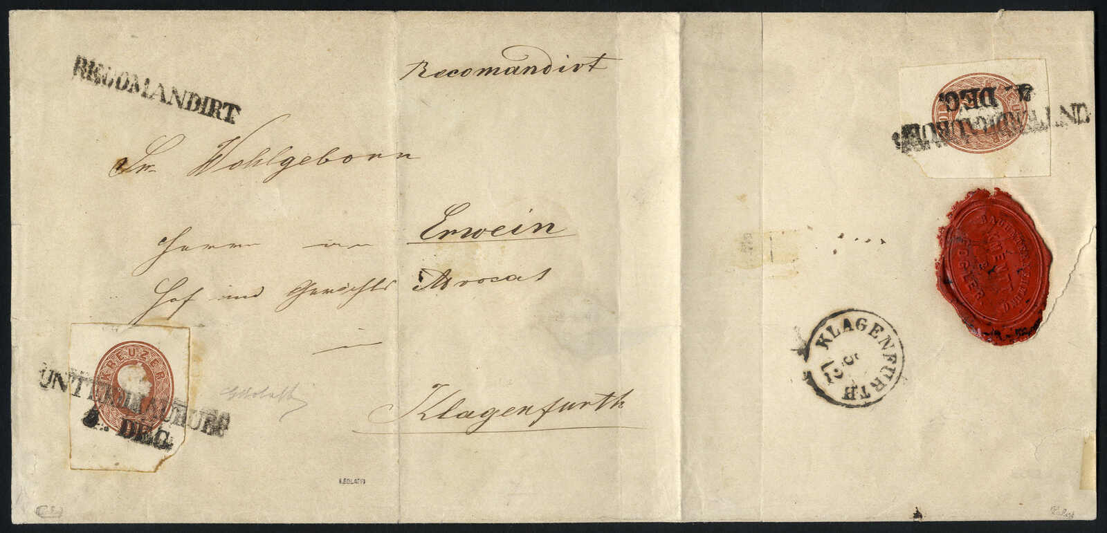 Lot 96 - europe Austria Cancellations Kaernten -  Viennafil Auktionen 97th Public Auction Golden Heritage: Austrian Rarities & European Treasures Auction