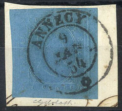 1854, 20 c. azzurro II di Sardegna annullato Annecy il 9.5 su ...