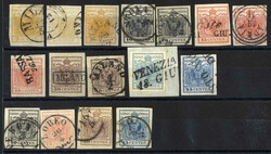 1850, piccolo lotto, tre 5 c., due 10 c., tre 15 c., due 30 c. e due ...