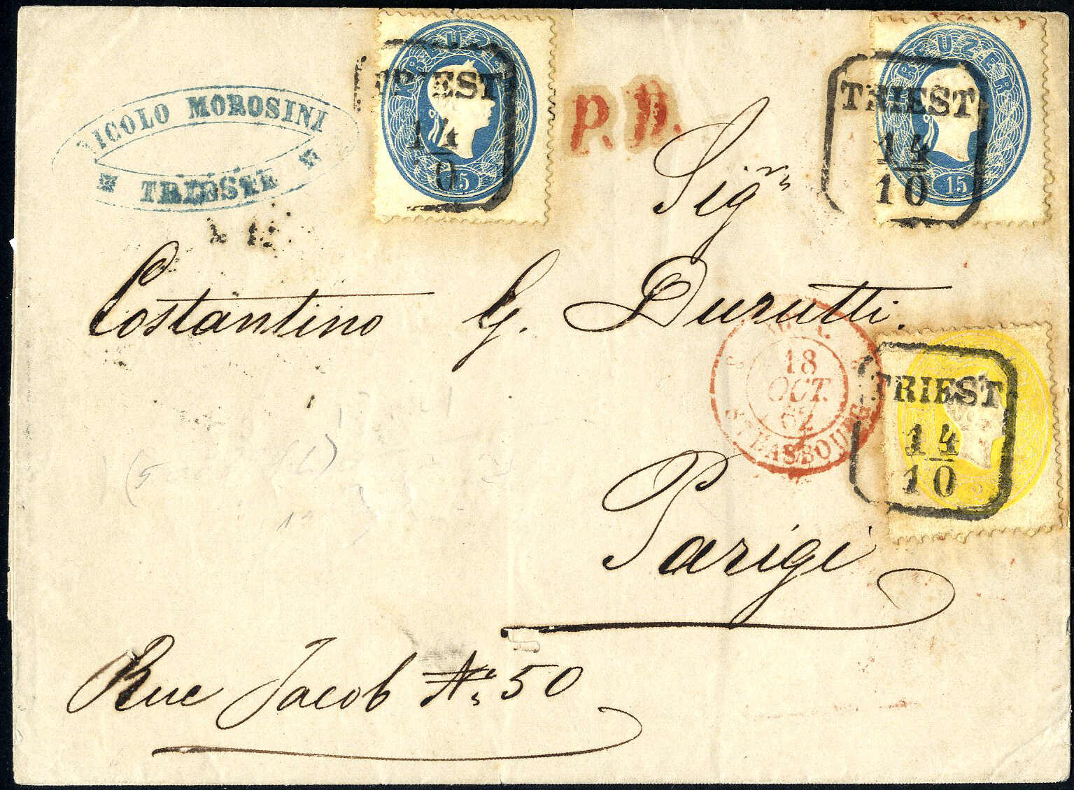 Lot 290 - europe Austria 1860 Issue -  Viennafil Auktionen 97th Public Auction Golden Heritage: Austrian Rarities & European Treasures Auction