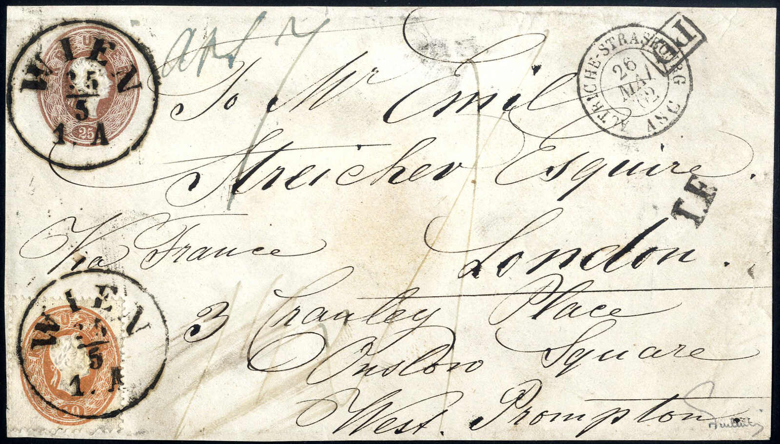 Lot 297 - europe Austria 1860 Issue -  Viennafil Auktionen 97th Public Auction Golden Heritage: Austrian Rarities & European Treasures Auction