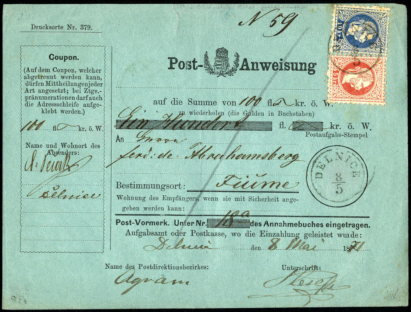 Lot 121 - europe Austria Cancellations Croatia Slavonia -  Viennafil Auktionen 97th Public Auction Golden Heritage: Austrian Rarities & European Treasures Auction