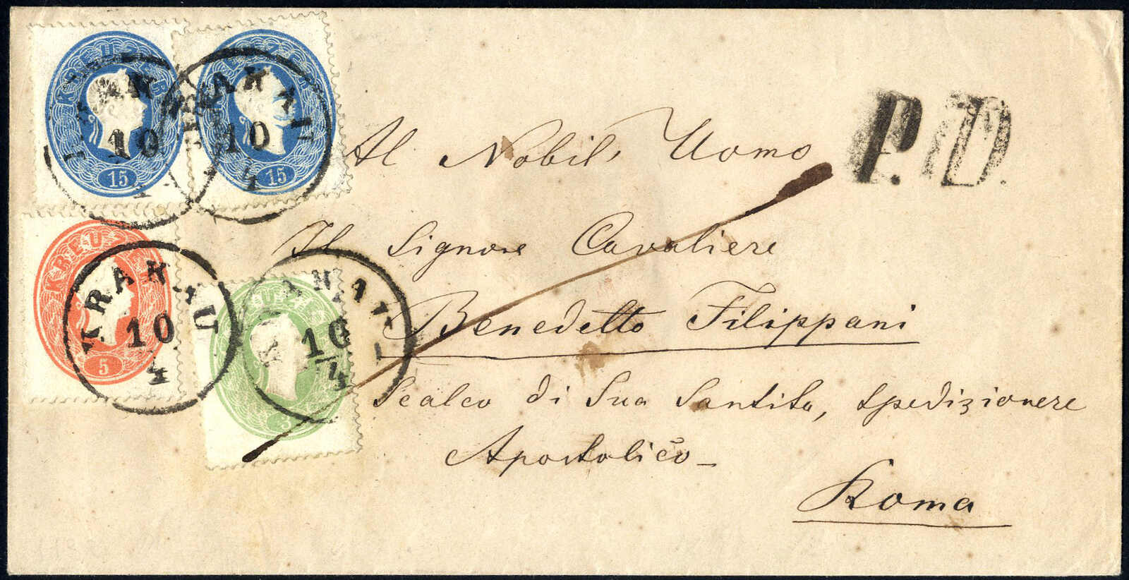 Lot 287 - europe Austria 1860 Issue -  Viennafil Auktionen 97th Public Auction Golden Heritage: Austrian Rarities & European Treasures Auction