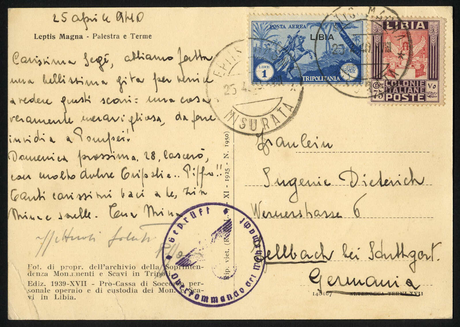 Lot 1637 - other countries italian libya - Viennafil Auktionen 97th Public Auction Golden Heritage: Austrian Rarities & European Treasures Auction Lot 1637 - other countries italian libya - Viennafil Auktionen 97th Public Auction Golden Heritage: Austrian Rarities & European Treasures Auction