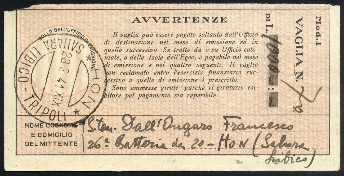 Lot 1667 - other countries italian libya -  Viennafil Auktionen 97th Public Auction Golden Heritage: Austrian Rarities & European Treasures Auction