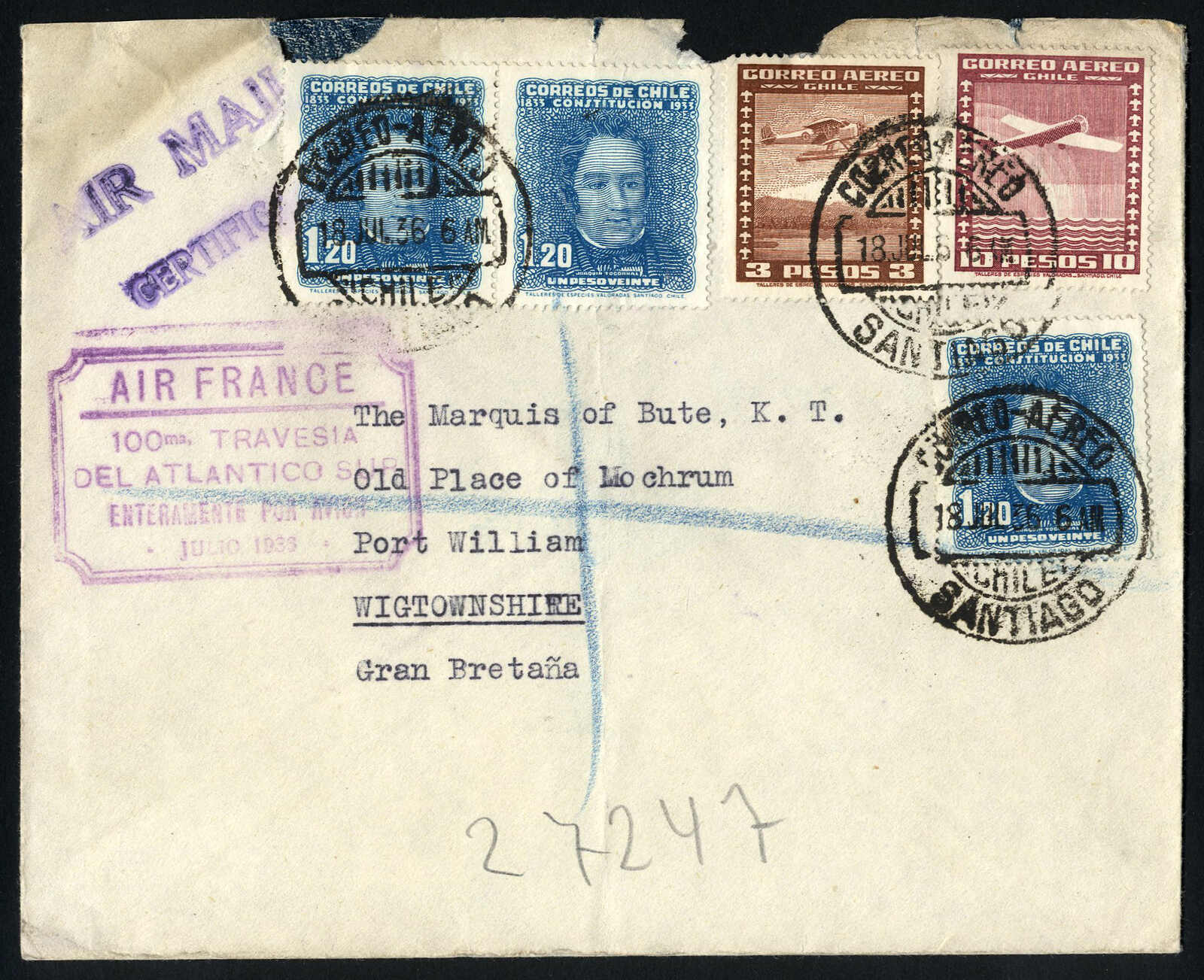 Lot 2998 - other countries Chile - Viennafil Auktionen 97th Public Auction Golden Heritage: Austrian Rarities & European Treasures Auction Lot 2998 - other countries Chile - Viennafil Auktionen 97th Public Auction Golden Heritage: Austrian Rarities & European Treasures Auction