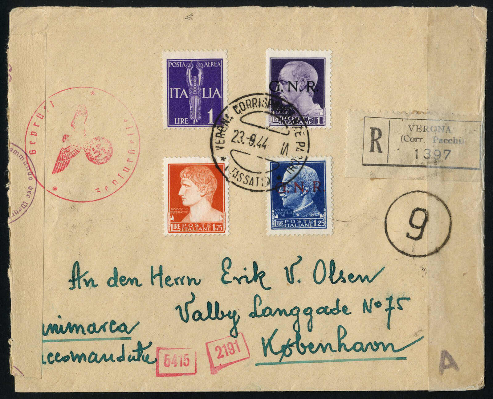 Lot 1484 - europe italian social republic - Viennafil Auktionen 97th Public Auction Golden Heritage: Austrian Rarities & European Treasures Auction Lot 1484 - europe italian social republic - Viennafil Auktionen 97th Public Auction Golden Heritage: Austrian Rarities & European Treasures Auction
