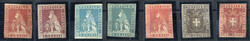 Toscana 1851/60 ca., lotto di sette valori nuovi, notato 40 cent con ...