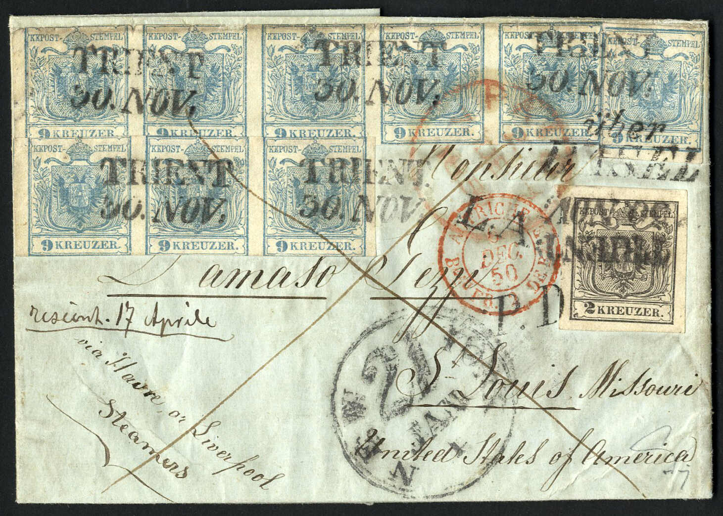 Lot 2191 - europe austria issue 1850 -  Viennafil Auktionen 97th Public Auction Golden Heritage: Austrian Rarities & European Treasures Auction