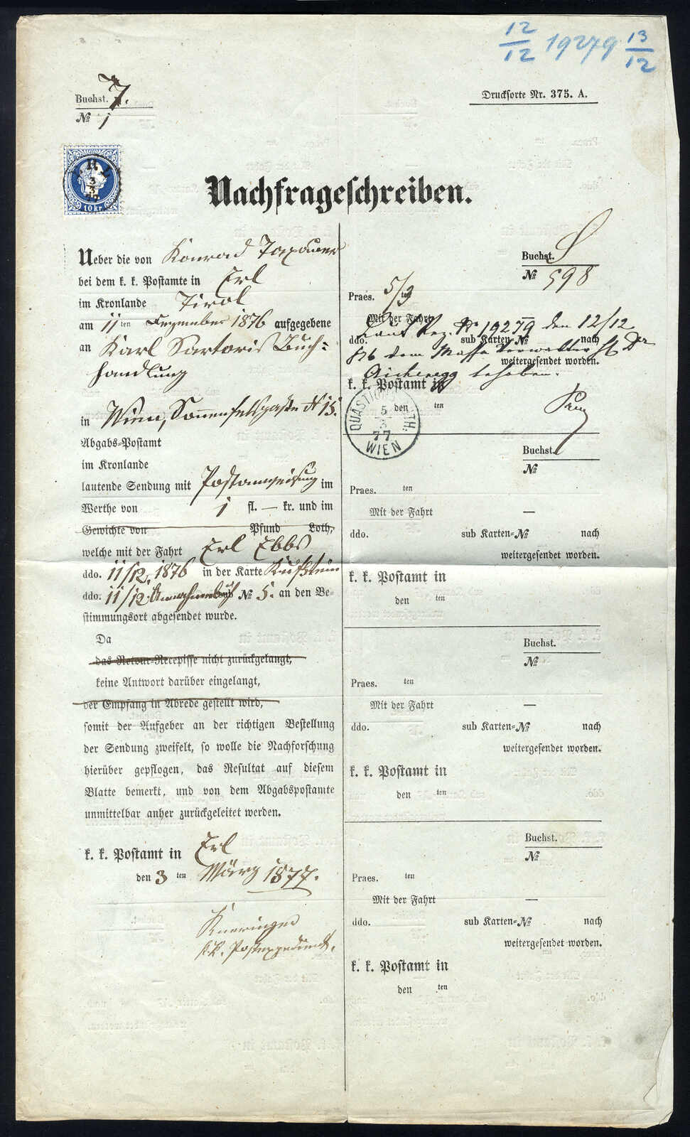 Lot 1947 - europe Austria Cancellations Tyrol - Viennafil Auktionen 97th Public Auction Golden Heritage: Austrian Rarities & European Treasures Auction Lot 1947 - europe Austria Cancellations Tyrol - Viennafil Auktionen 97th Public Auction Golden Heritage: Austrian Rarities & European Treasures Auction