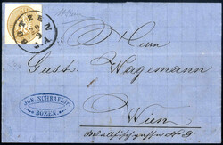1864, Brief vom 20.9.1864 von Bozen über Innsbruck nach Wien, ...